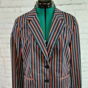 Talbots Blazer Women's Size 14P Stripe Nautical
